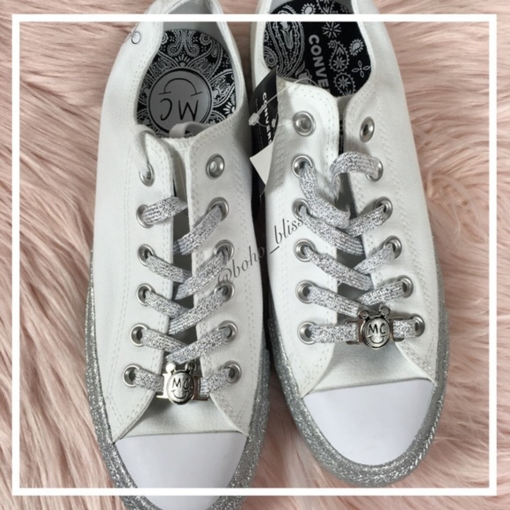 CONVERSE | Miley Cyrus Glitter Sneakers NEW - Picture 6 of 7